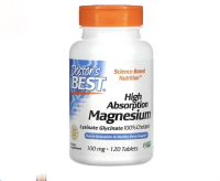 Doctors Best, High Absorption Magnesium, 100 mg, 120 Tablets