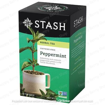 ชาสมุนไพรไม่มีคาเฟอีน STASH Decaf Herbal Tea Peppermint ชาเปปเปอร์มิ้นต์ 20 tea bags ชารสแปลกใหม่ทั้งชาดำ ชาเขียว ชาผลไม้ และชาสมุนไพรจากต่างประเทศ✈