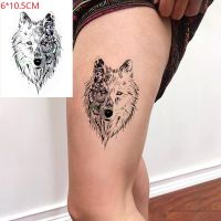 Waterproof Temporary Tattoo Sticker Wolf Head Flower Animal Small Size Body Art Flash Tattoo Fake Tattoo for Women Men Stickers