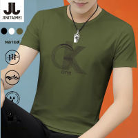 JINITAIMEI C-K แขนสั้นผู้ชายผ้าฝ้ายฤดูร้อนใหม่เสื้อยืดผู้ชายบางพอดีสบาย ๆ ชายเสื้อด้านล่างบวกขนาดเสื้อผ้าผู้ชาย