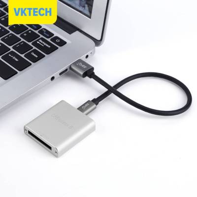 Vktech เครื่องอ่าน CFexpress B ไปยังเครื่องอ่าน USB 3.1 Gen 2การ์ดอุปกรณ์อ่านข้อมูล10Gbps ไดรฟ์ฟรีสำหรับคอมพิวเตอร์แล็ปท็อปโทรศัพท์สำหรับ Mac iPad Chromebook