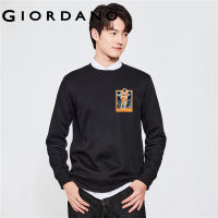 GIORDANO Men Mai Qing Xuan Series Sweatshirts Astronaut Print Sweatshirts Fleece-Lined Crewneck Fashion Casual Tops 91093273