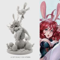 1/24 Resin Figure Kits Bunny Girl Beauty Model Self-assembled (75mm) A-197