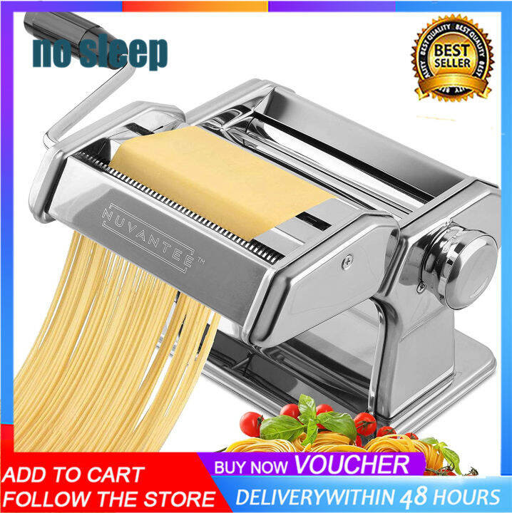 Nuvantee Pasta Maker Machine,Manual Hand Press,Adjustable Thickness
