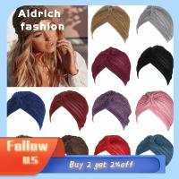 ALDRICH FASHION นุ่มยืดได้ เครื่องประดับผม ที่คาดผม ผ้าพันหัว ฮิญาบของผู้หญิง หมวกมุสลิม มะเร็ง Chemo Beanies