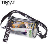 TINYAT เกาหลีล้างกระเป๋าสะพายกระเป๋าเดินทางผู้หญิงกันน้ำ CrossBody กระเป๋าวุ้นกระเป๋า