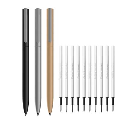 Zoecor Kawaii Metal Gel Pen Rotary Signature Stationery 0.5mm Premec Swiss Refill канцелярия Caneta High Quality Ball-point Pen Pens