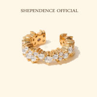 Shependence ต่างหูหนีบคริสตัลหิมะ (Crystal Snowflake Ear Cuff)