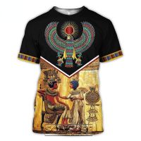 Xzx180305 new Asian Ethiopian gypsum Pharaoh mens casual casual camouflage short sleeveless 3D print eye of Horus man tes OPS shirt