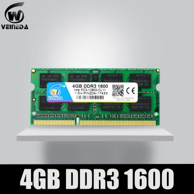 VEINEDA laptop DDR3 4gb 8gb 1333 1600mhz PC3-12800 So-dimm Ram Compatible ddr3 1333 Pddr 3 204pin For AMD In Laptop