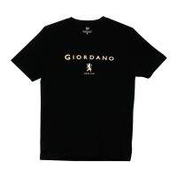 New2023ใหม่ปี2023☼❣● Giordano Mens Lion LOGO TEE (01090204) -blackcotton SIGNATURE