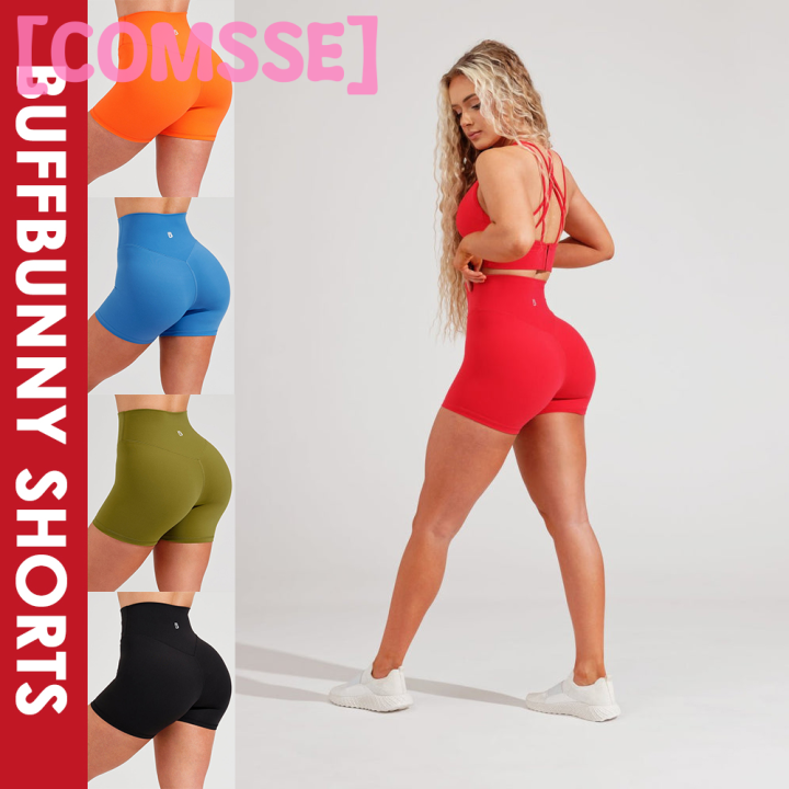 COMSSE] Buffbunny Collection Shorts Vrouwen Naadloze Fitness Yoga Hoge  Kwaliteit Gym Workout Broek Sport Shorts Buff Bunny Butt Gym Legging