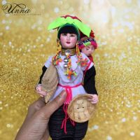 ตุ๊กตาผ้าชาวเขา ชนเผ่า กะเหรี่ยงคอยาว แสดงวิถีชีวิต Karen hill tribe cloth doll