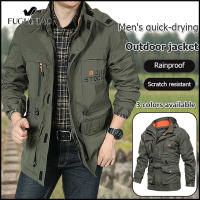 【COD】Fuguiniao Men Hiking Jackets Camouflage Hooded Jacket Waterproof Outwear Outdoor Jacket