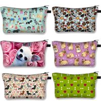 Cute Cartoon Dog Chihuahua Woman Cosmetic Bag Fashion Lady Makeup Bags Girl Cosmetic Case Light Travel Bag Organizer