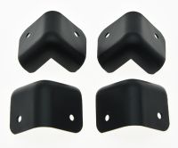 KAISH 4x Metal Guitar AMP Speaker Cabinet Corners 2 Hole Amplifier Corner Black