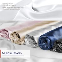 SunnySunny Luxury Mulberry Silk Pillowcase 100 Ice Silk Double Sided Pillow Case with Frill Hems Satin 48x74cm