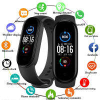 M5 Smart Watch หน้าจอสีขั้นตอนการนับหลายโหมดกีฬาข้อความเตือนการถ่ายภาพเพลงการควบคุมระยะไกลสมาร์ทวง