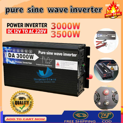 อินเวอร์เตอร์เพรียวซ้ายเวฟ3000W 12v/24v อินเวอร์เตอร์พร้อมส่งในไทย pure sine wave inverter YE