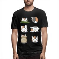 New summer Comfortable Trendycotton Anime NatsumeS Book Of Friends Nyanko cat Sensei Moods Mens T Shirt Party Clothing boyfriend gift