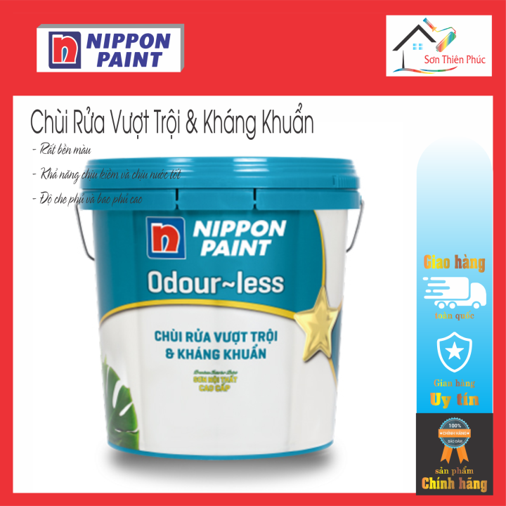 Sơn Nippon Paint Odour-less New! 2022: Với sự xuất hiện của sơn Nippon Paint Odour-less mới nhất, bạn sẽ không còn phải lo lắng về mùi hôi khó chịu khi sơn nhà. Hãy xem hình ảnh liên quan để tìm hiểu thêm về sản phẩm chất lượng cao này.