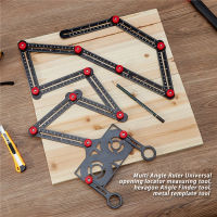 1296 Fold Tile Hole Locator Multi Angle Measuring Ruler Aluminium Alloy Universal Angular Adjustable Construction Tools