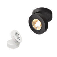 พับสแควร์ LED Downlight COB7W/9W/12W พื้นผิว LED โคมไฟเพดาน AC90 ~ 260V 355องศาหมุน Spotlight โคมไฟในร่ม