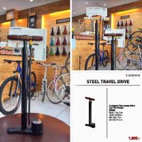 ที่สูบลมจักรยานตั้งพื้น Lezyne Steel Travel Drive