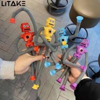 Telescopic Suction Cup Robot Toy Funny Pop Tubes Stress Relief Sensory Toy For Toddlers Gifts