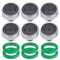 ✟✢ 6pcs 24mm Home Kitchen Threaded Plastic Aerator Faucet Bubbler Sprayer Water Saving Filter Faucet Nozzle Polished Filter tools