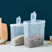 【CW】 Plastic Food Storage Containers Transparent Rice Dispenser Bucket Cereals Boxes Jars for Bulk Kitchen Organizer Accessories