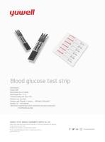Yuwell แถบตรวจวัดระดับน้ำตาลในเลือด รุ่นY330 (Blood glucose strip)
