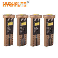 2022HYZHAUTO 4ชิ้น T10 CSP หลอดไฟไม่มีขั้ว WY5W 168 501 2825 W5W หลอดไฟ LED สำหรับรถเครื่องหมายด้านข้างไฟขนาดเล็กสีขาว6000พัน12โวลต์