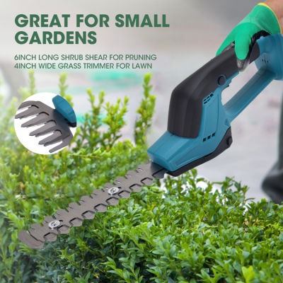 2 in 1 Cordless Hedge Trimmer Electric Grass Trimmer Pruning Saw Shrub Shear Hedger Power Tools For Makita 18V Battery