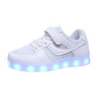 Childrens luminous shoes usb rechargeable mesh shoes with lights sports boys shoes led flashing lights girls shoes sandals-A99