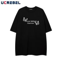 Letter Short Sleeve T-shirt Mens Summer Casual Half-Sleeve Loose Top High Street erfly Round Neck Cotton Tee Men XS-4XL-5XL-6XL