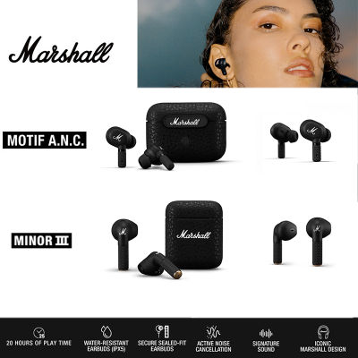 Marshall Minor III 3 / Mode II 2 / Motif ANC True หูฟังบลูทูธไร้สาย พร้อมไมโครโฟน Earbuds with Mic In-Ear หูฟังกีฬา Gaming Earphones หูฟังอินเอียร์ไฮไฟเบส for Android and IOS