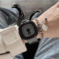 Trendy cool and handsome square watch for men teenagers junior high school students domineering personality creative non-contrasting casual