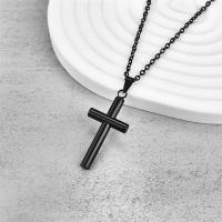 【CW】Fashion Cross Penpant Necklaces 3 Color Long Chain Simple Cross Pendants For Women Men Jewelry