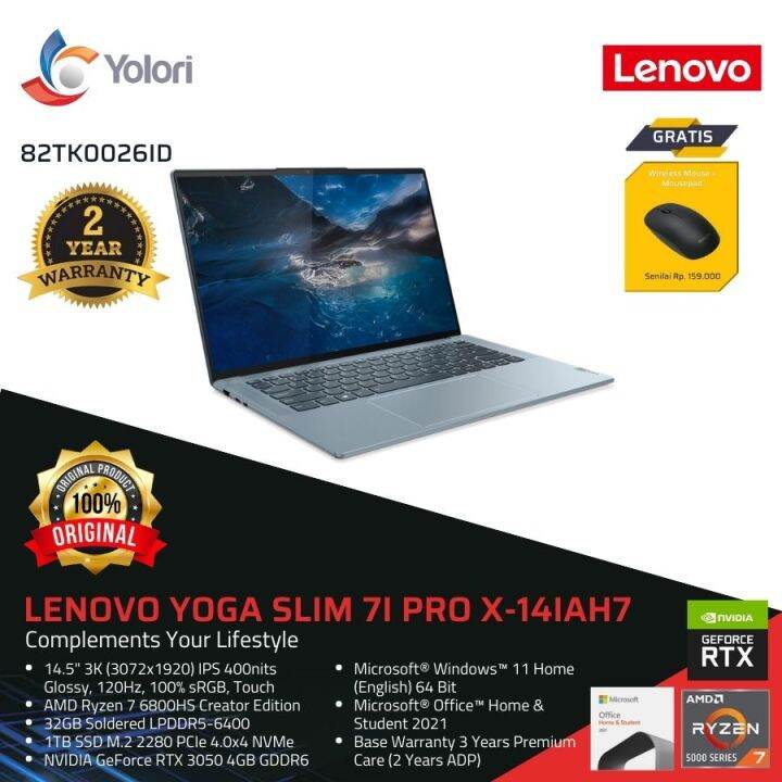 Lenovo Yoga Slim 7i Pro X 14iah7 I7 12700h 16gb 1tb Ssd Nvidia Rtx 3050 4gb Windows 11 Ohs 4958