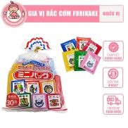 Gia vị rắc cơm Furikake nội địa Nhật cho bé ăn dặm 6 vị gồm 30 gói nhỏ HSD