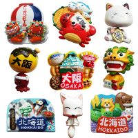 Octopus Balls, Crab, Okinawa Lion, Osaka, Japan 3D Fridge Magnets World Travel Souvenirs Refrigerator Magnetic Sticker Gift