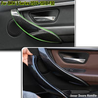 ภายในรถประตู Handle Cover Trim คาร์บอนไฟเบอร์ ABS Trim Handle สติกเกอร์สำหรับ BMW 3 Series F30 F31 F34 2013 ~ 2018อุปกรณ์เสริมอัตโนมัติ