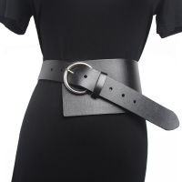 2020 Vintage Luxury Genuine Leather metal pin Buckle long Belts for Women Retro Clothes Accessories wide Dress Belt Accessory
