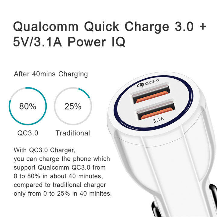 universal-อลูมิเนียมอัลลอยด์-qc3-0-dual-usb-ที่ชาร์จแบตในรถชาร์จเร็วประสิทธิภาพ-shunt-ในตัวจัดการชิปรถชาร์จ