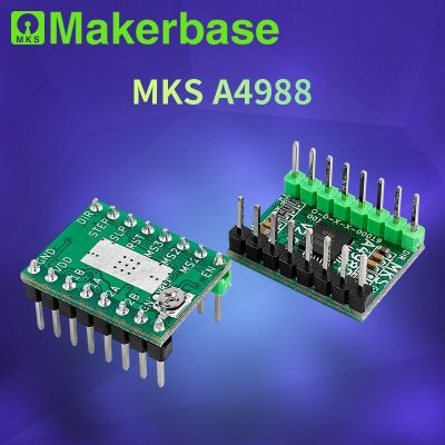 Makerbase A4988 4988 Stepper Motor Driver 3D ชิ้นส่วนเครื่องพิมพ์ StepStick Reprap พร้อมฮีทซิงค์เริ่มต้น1A ป้องกัน2A สูงสุด