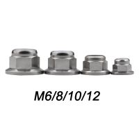 Xingxi Titanium Nuts M6 M8 M10 M12 Flange Lock Nuts Ti Nylon Lock Nuts for Motorcycle Bike Car Ti Fasteners Nails  Screws Fasteners