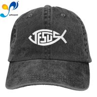 Fashion Baseball Cap Print Jesus Christian Fishs Logo Hats Men Women Cotton Outdoor Simple Visor Casual Cap