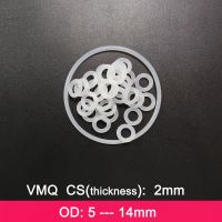 VMQ Gasket Cincin Karet C/S 2Mm Ketebalan OD 5/5.5/6/6.5/7/7.5/8/8.5/9/9.5/10/10.5/11/11.5/12/13/14Mm O Ring Pencuci Segel Silikon