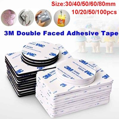 3M Adhesive Tape Double Sided White Foam Tape Strong Pad Mounting Adhesive Pad Mounting Tape Two Sides Mounting Sticky 10-100PCS